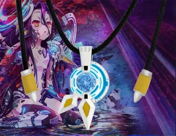 

Anime NO GAME NO LIFE ZERO Pendant Necklace 925 Silver Jewelry Original Luminous Necklace Pendant Halloween Christmas Gift