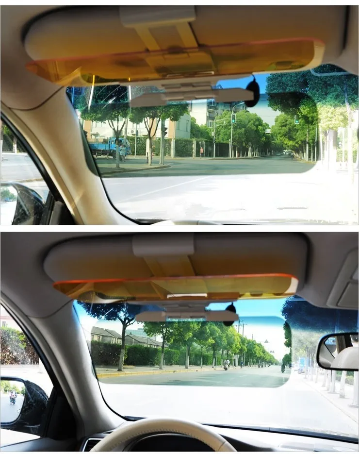 Солнцезащитный козырек автомобиля очки для водителя день и ночь анти-ослепительные солнцезащитные зеркальные очки прозрачный вид ослепительные очки аксессуары для интерьера