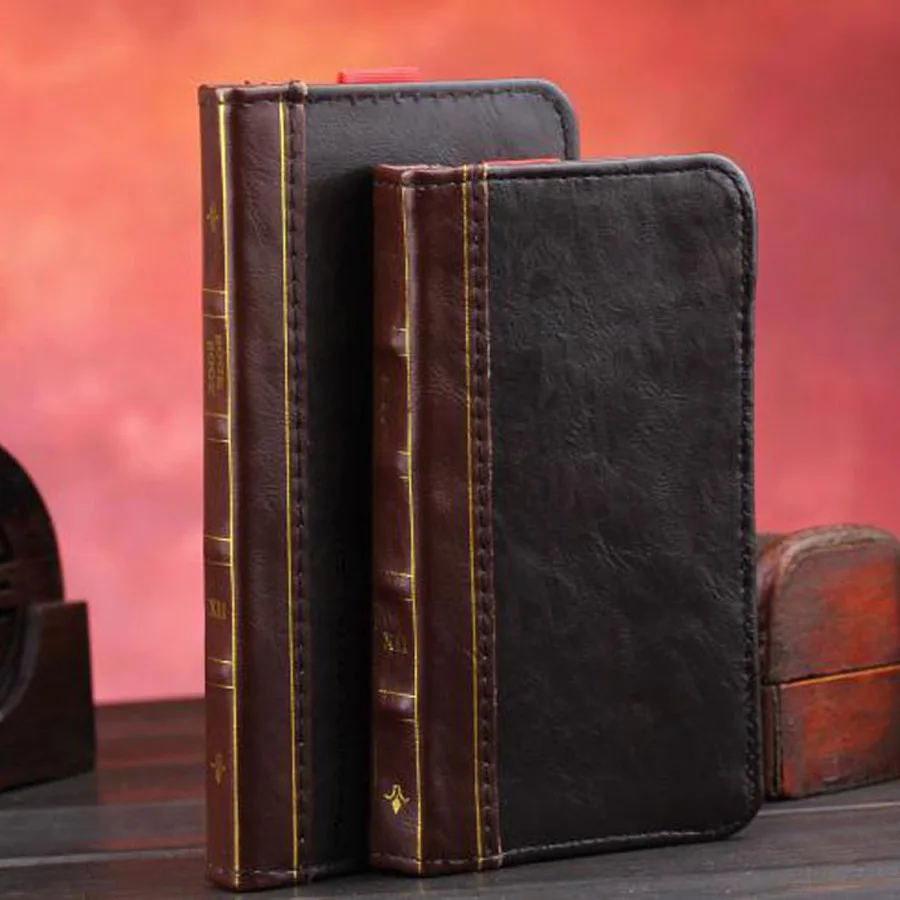 

Vintage Wallet Book Case For iphone X XR XS Max 8 7 6 6S Plus 5S Retro Pouch Case With Card Slot Holder Pocket