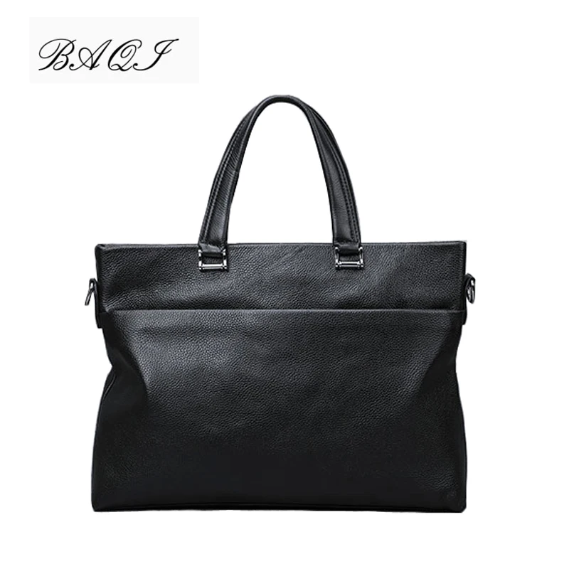 BAQI бренд мужской портфель сумка из натуральной коровьей кожи мужские сумки 2019 Модная компьютерная деловая сумка мужские сумки через плечо
