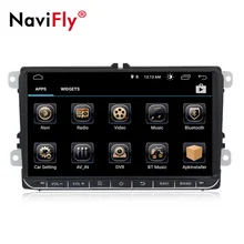 In Stock 9inch Android8.1 Car gps navigator for V-W Golf Polo Passat Tiguan with radio 3G wifi BT TDA7851 Free mic