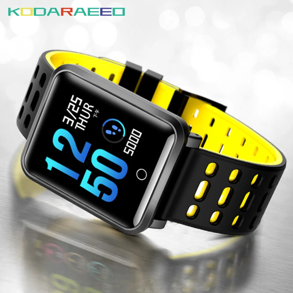 

TF2 Smart Watch Blood Pressure Heart Rate tracker SportWatch Pulse Pedometer Bracelet IP68 Waterproof Bluetooth Clock Wristband