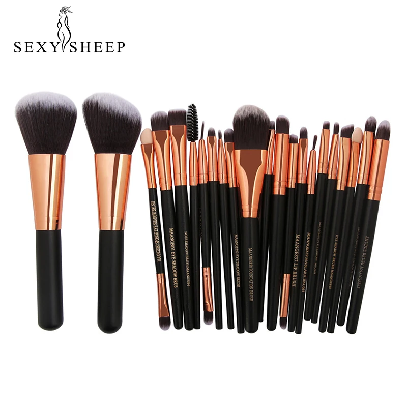 

22Pcs Beauty Makeup Brushes Set Cosmetic Foundation Powder Blush Eye Shadow Lip Blend Make Up Brush Tool Kit Maquiagem