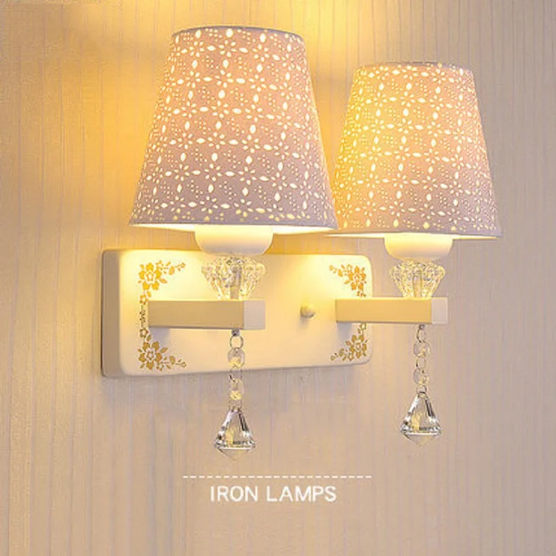 Indoor LED Wall Lamps Simple Modern Warm Crystal Luminary Bedside