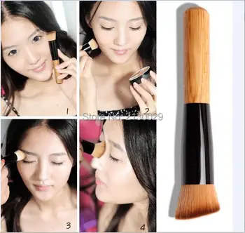 

Multi-Function Pro Makeup Brushes Powder Concealer Blush Liquid Foundation Make up Brush Set Wooden Kabuki Brush 500pcs