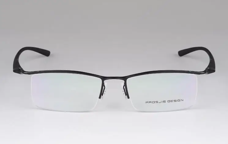 Новые Титановые TR90 гибкие мужские полуоправы черные оправы для очков оптические очки Rx able
