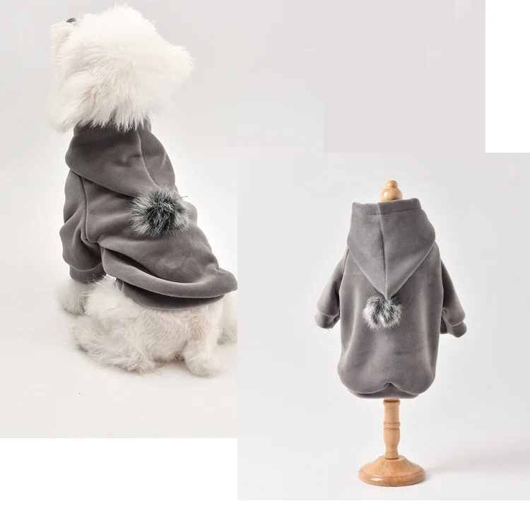 Собака мелких пород одежда пальто куртка модный костюм щенок толстые зимние теплые с капюшоном смесь хлопка