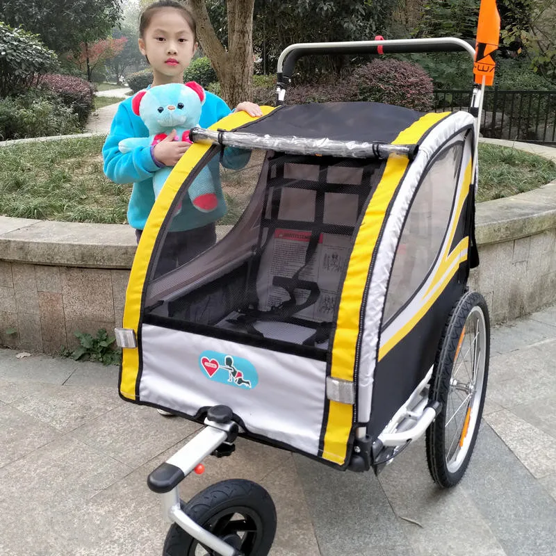 20 дюймов надувные колеса & Алюминий сплав рама 2 в 1 Baby Jogger велосипед прицепы