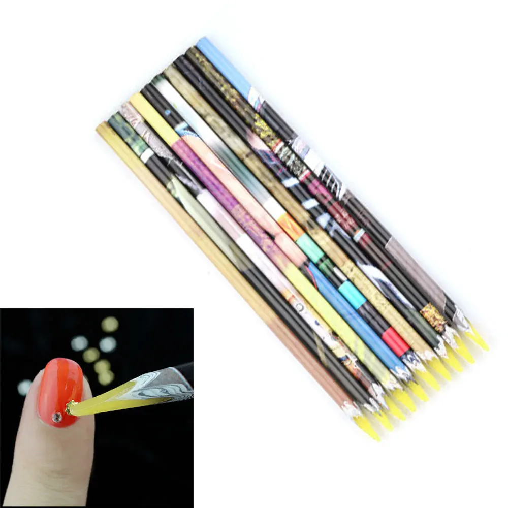 

1pcs Nail Art Wax Pen Nail Beads Rhinestones Picker Pencil Gem Crystal Pick Up Tool For Beauty Nail Art Dotting Tools