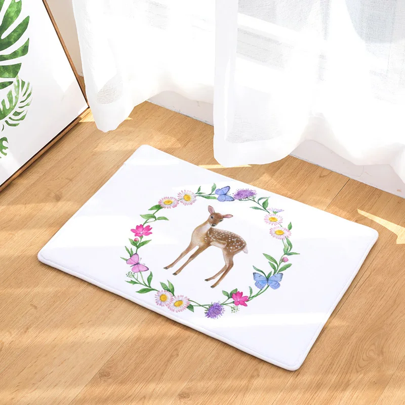 Monily Cute Rabbit Waterproof Door Mat Plant Print Floor Mat Stair Carpet Rugs Floor Cloth for Home Deocrative Monily Cute Rabbit Waterproof Door Mat Plant Print Floor Mat Stair Carpet Rugs Floor Cloth for Home Deocrative