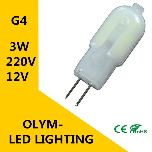 

new high quality 220V 12V G4 3W light mahogany SMD Super bright bulb replace lamp halogen light-emitting diode