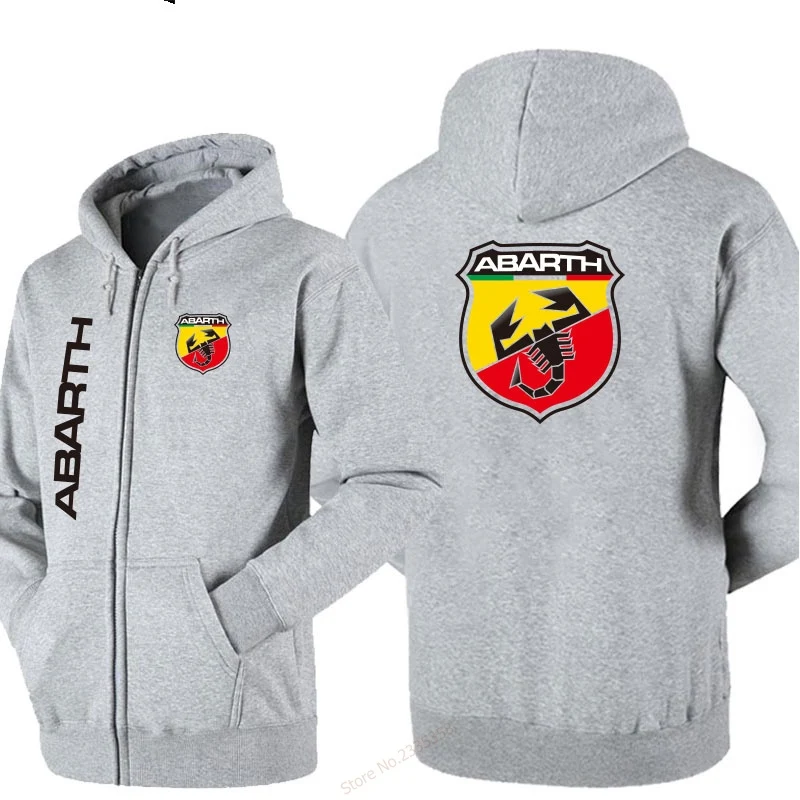 Толстовки для мужчин с капюшоном на молнии Abarth sweatershirt мужской/для женщин одноцветное цвет пальто для будущих мам зима осен