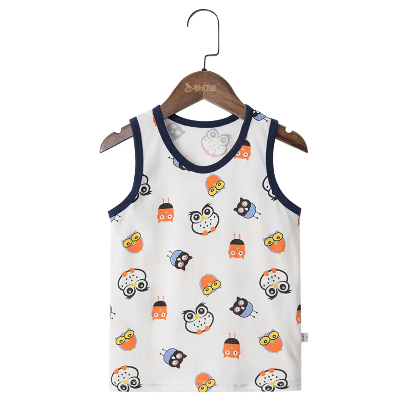 T Shirt for Boys Fruit Watermelon Cotton Baby Girl Boy Animals Duck Fox Sleeveless Tops Tee Summer Children's Clothes 0-6Y - Color: 05-W