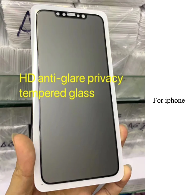 100 шт./лот антибликовое закаленное стекло экрана для iPhone X XR XS MAX Антибликовая
