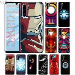 Классный герой Marvel Железный человек черный силиконовый чехол для huawei P30 P20 Pro P10 P20 P30 Lite P Smart Plus 2019 мягкий чехол