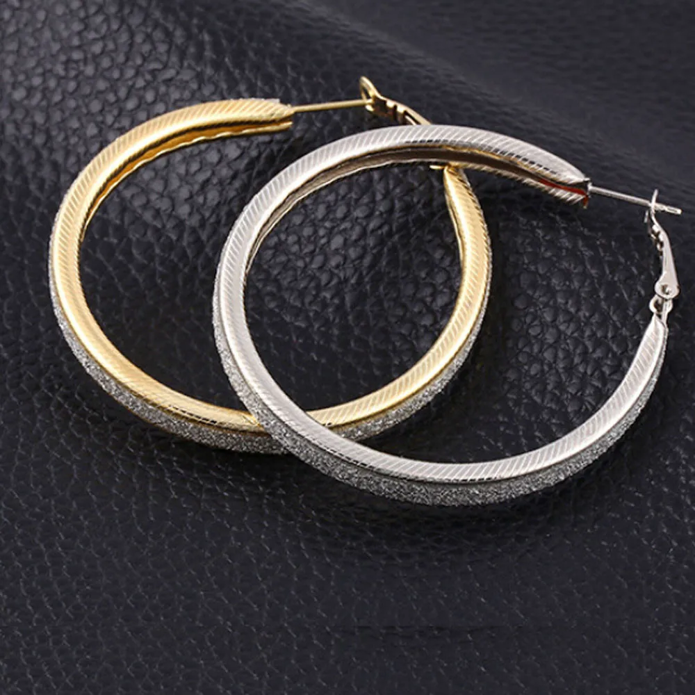 

1Pair Women Alloy Grind Arenaceous Annulus Dangle Earings Eardrop Jewelry11.9