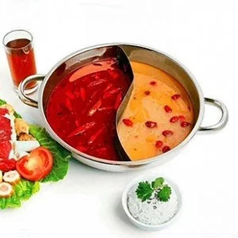 Acier Inoxydable Chinois Fondue Pot Restaurant Bol A Soupe Outils