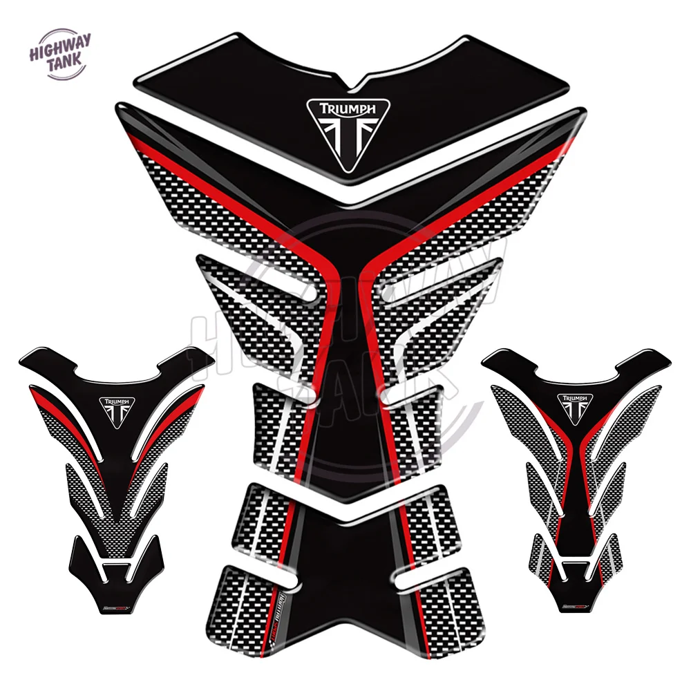 3D Motorcycle Tank Pad Protector Decal Stickers Case for Triumph 675R