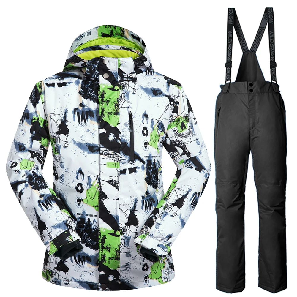 Brand Winter Ski Suit Mens Snowboard Jacket Pants Waterproof Windproof Thermal Outdoor Skiing Clothes