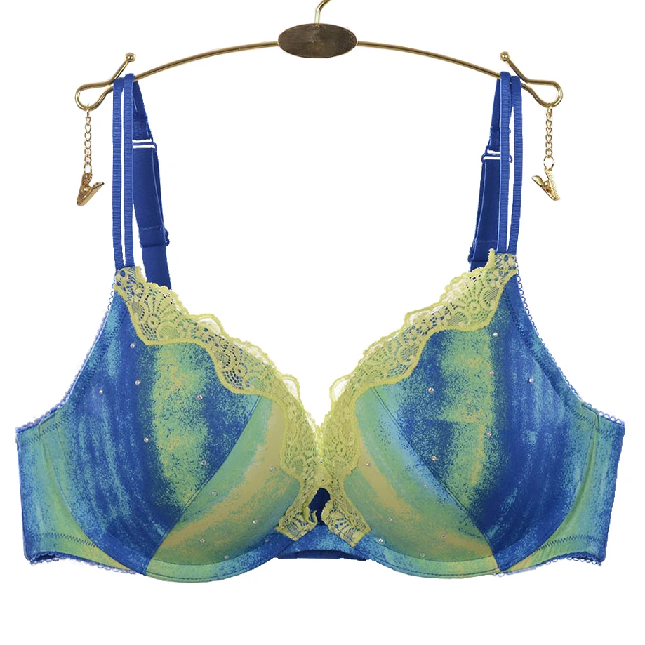 Victorias Masquerade Womens Big Size Padded Bra Sexy Lace Push Up Bralette Blue Bras For Big Breasted Women 40 42 44 B C DDD Victorias Masquerade Womens Big Size Padded Bra Sexy Lace Push Up Bralette Blue Bras For Big Breasted Women 40 42 44 B C DDD