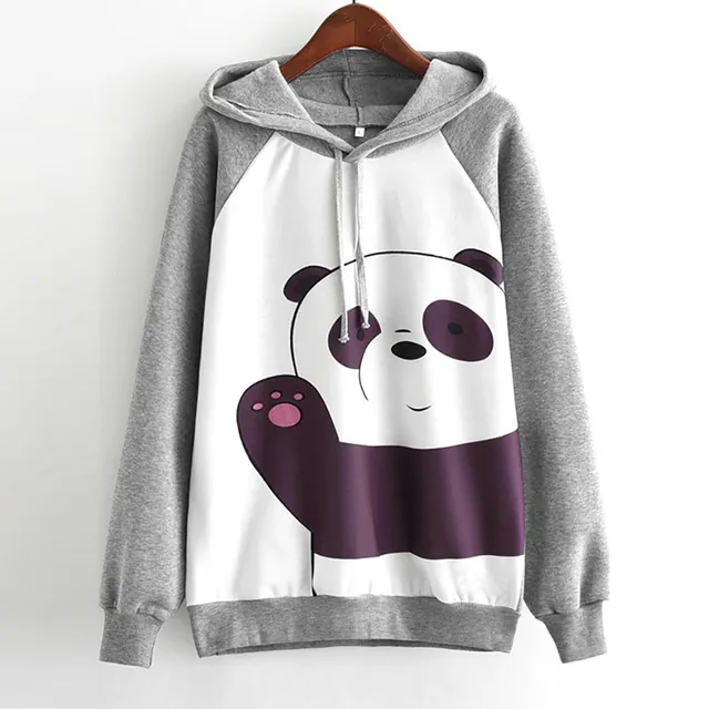 Cute Cartoon Print Sweatshirt Women's Oversized Hoodie