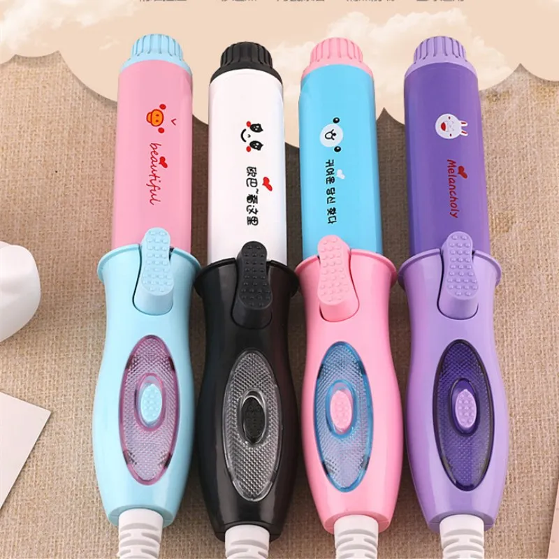 

AT FASHION Mini Ceramic Curtain Hair Curler Hair Straightener Electric Curling Iron Portable Beauty Hair Styling Tools Low Power