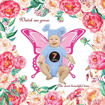

1 Set Baby Milestone Blanket Monthly Sticker Photography Prop Background Blankets Boy Girl Photo Accessories
