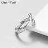 Uini-Tail hot new 925 sterling silver European and American jewelry love hug ring retro fashion tide flow open ring GN601 ► Photo 3/3