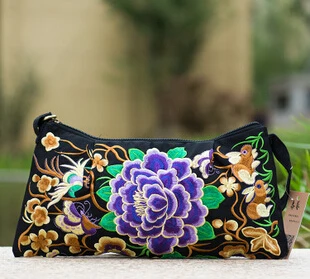 الوطنية العرقية خمر التطريز حقيبة مطرزة واحدة الكتف حقيبة ساعي همونغ اليدوية المرأة حقيبة يد صغيرة كلاتش