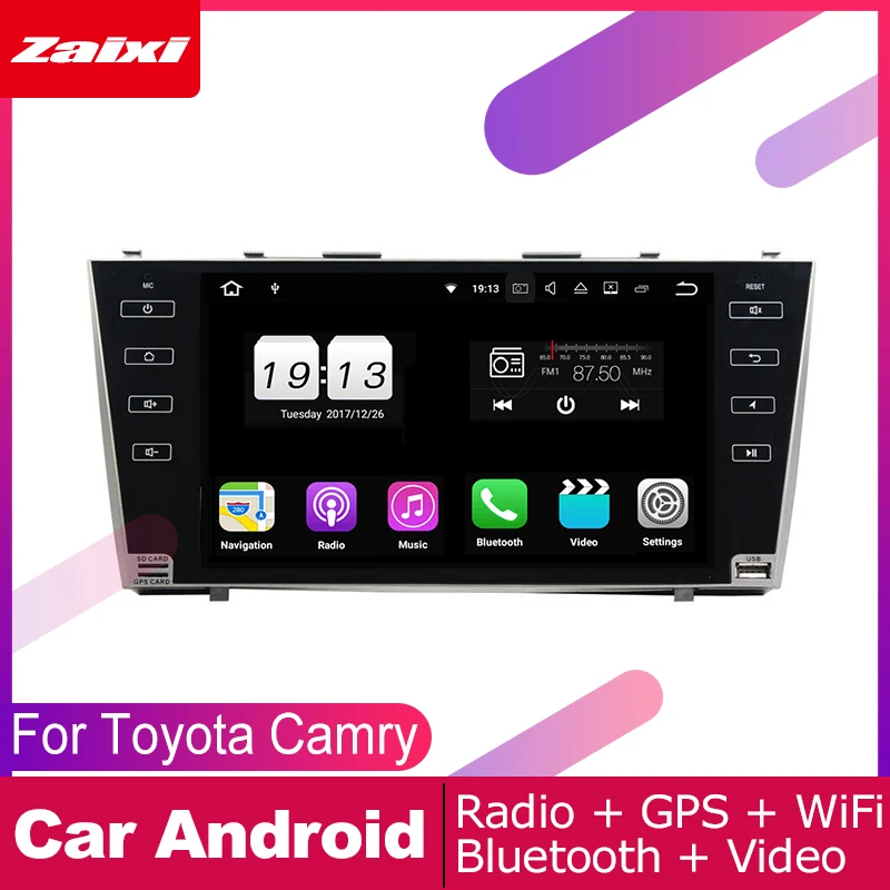 

ZaiXi android car gps multimedia player For Toyota Camry 2007~2011 car navigation radio video audio player Navi Map
