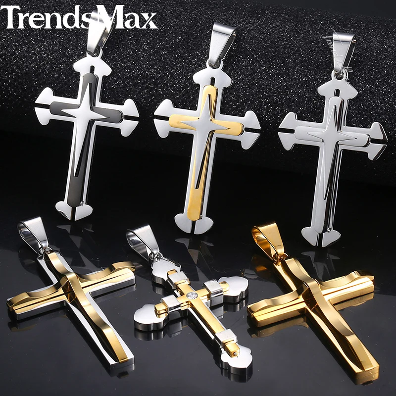 Trendsmax мужской кулон в виде креста подвески из нержавеющей стали молитва 2018 модные
