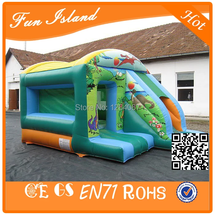 

Inflatable American Animal bouncer combo,jumping bouncer with slide combo,children play area bouncy slide castle