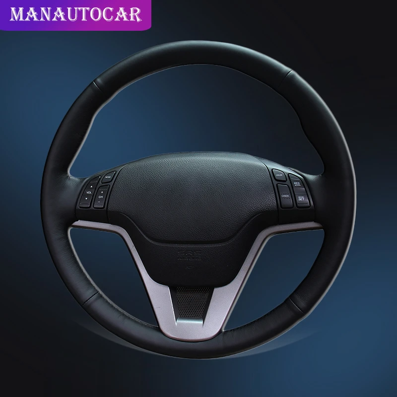 

Auto Braid On The Steering Wheel Cover for Honda CRV CR-V 2007-2011 Hand Sewing Car Steering Wheel Cover Interior Accessories
