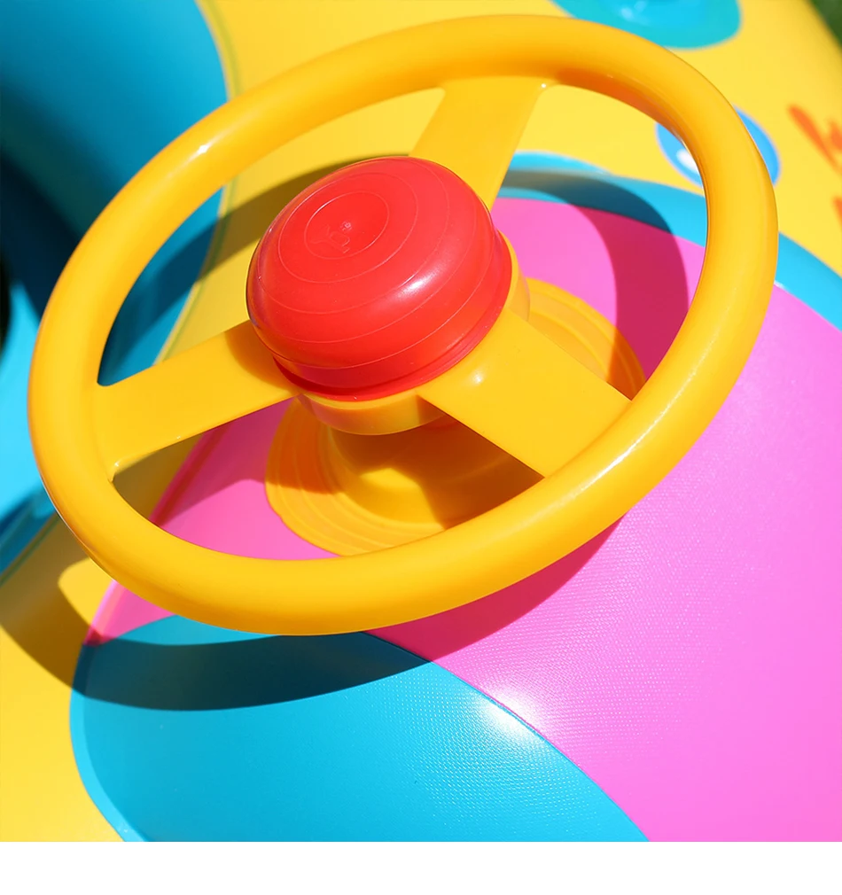 Детские надувные колеса Детское плавание кольцо надувной поплавок кольцо Регулируемый козырек сиденье бассейн новорожденных купальный