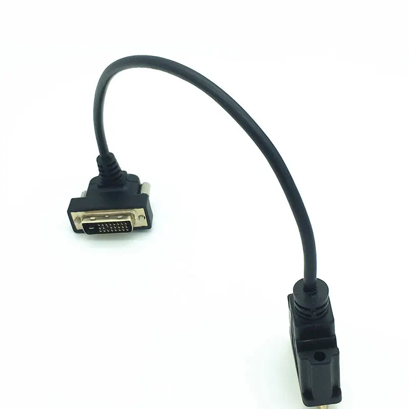 DVI 24 + 5 Female to 1 Male 90 Угловой кабель 0 3 m | Компьютеры и офис