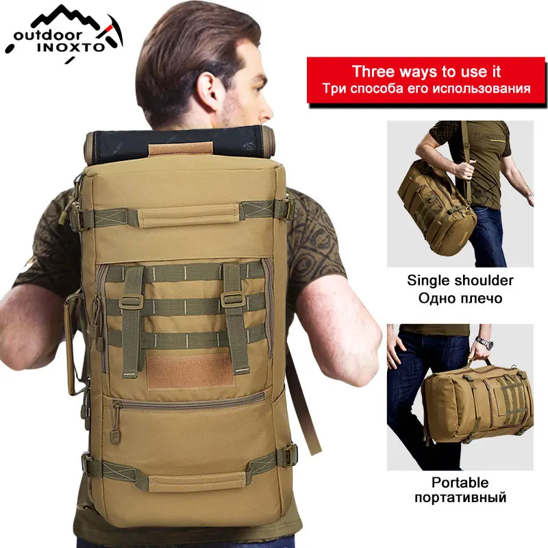 

Top Quality 50L Men Tactical Backpack Military Backpack Mountaineering Unisex Camping Bags Sports Hiking Travel Rucksack Canta