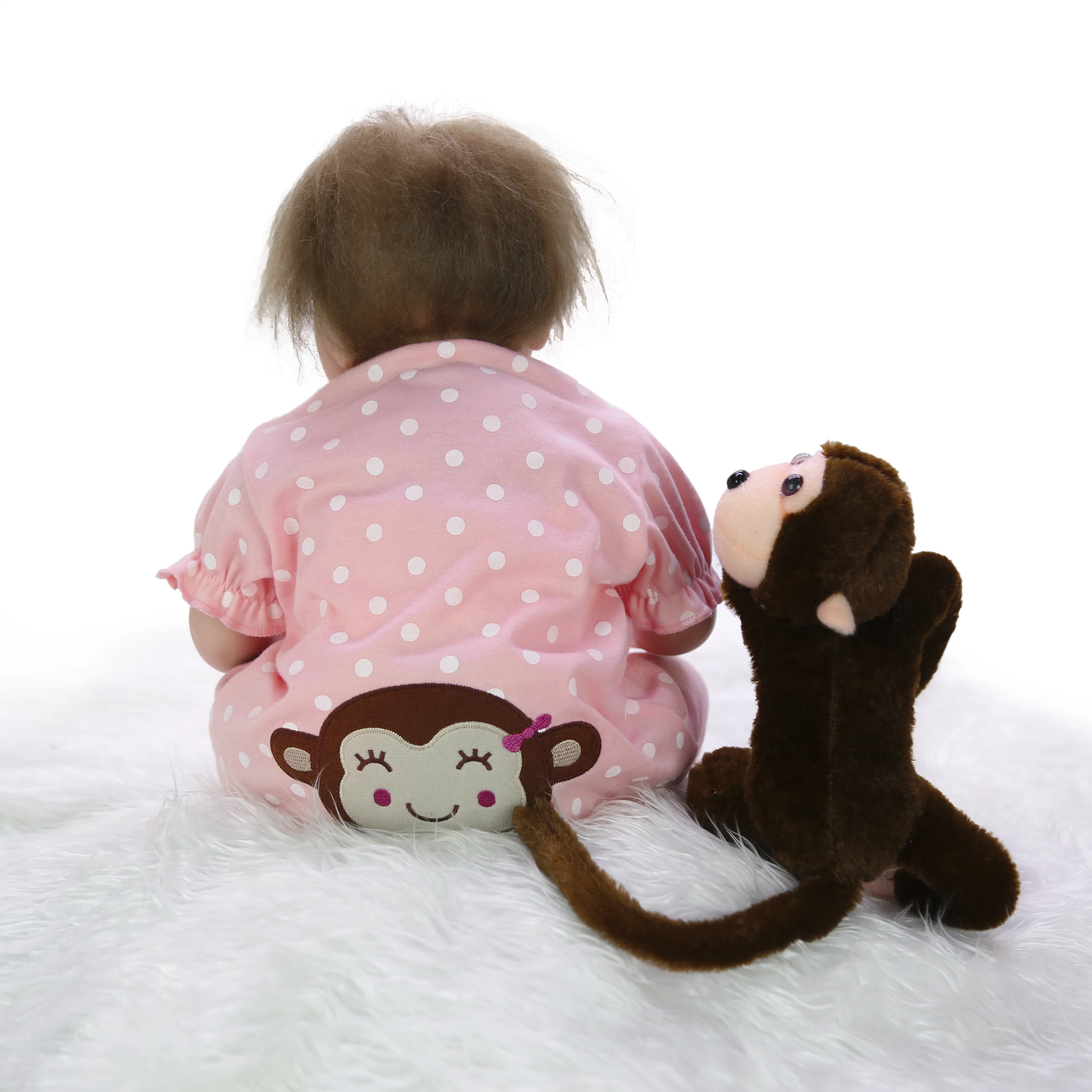 Милая 22 дюймовая Кукла Reborn Baby мягкая виниловая хлопковая Мягкая кукла ручной