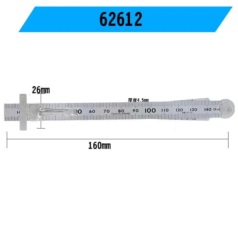 SHINWA Gap Wedge Feeler Stainless Steel hole Ruler Aperture Gauge Tapered ruler inner diameter ruler - Цвет: 62612