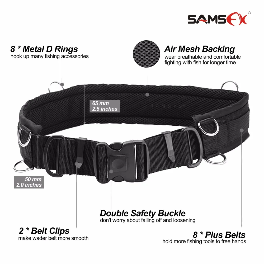 Samsfx Adjustable Fishing Wader Belt 