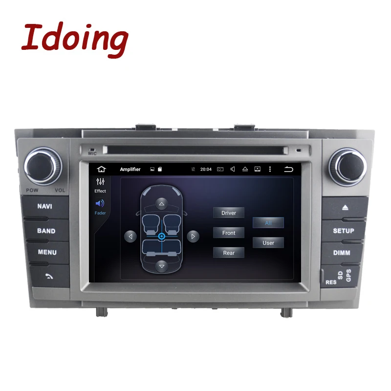 Excellent Idoing Android8.0 4G+32G 8Core 7"2Din IPS Screen Steering-Wheel For Toyota Avensis 2007-2014 Car GPS Multimedia Player Fast Boot 1