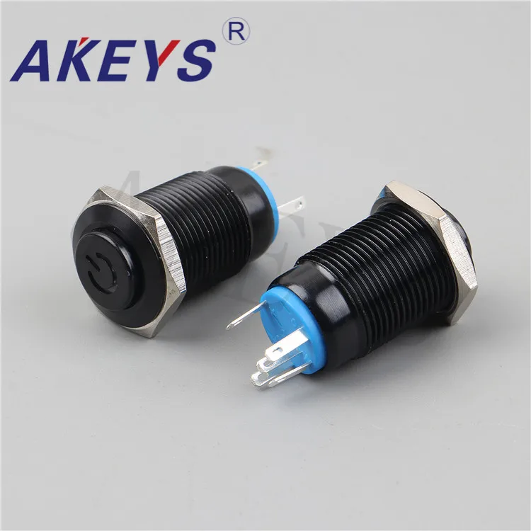 PX16B-G11Z-Power-A Black Momentary Latching Aluminum Emergency Switch Metal Push Button