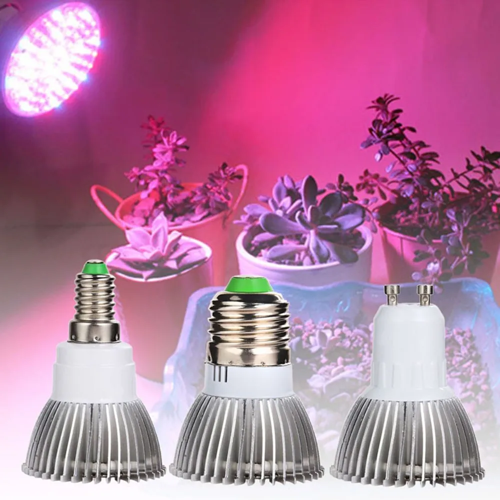28 Вт полный спектр светодиодный светильник для выращивания E27 лампа для выращивания УФ IR GU10 E14 лампа 28 светодиодный s лампа для растений AC85-265V для теплицы