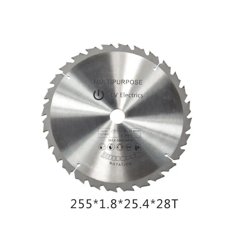 

1PC 10''inch 255*1.8*25.4mm 28Teeth Multifunction TCT saw blade circular saw blade for cut wood/plastic/acrylic
