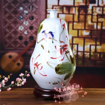 

Jingdezhen ceramic vase Porcelain Decoration Art Vase natural gourd kiln porcelain of modern furniture and ornaments