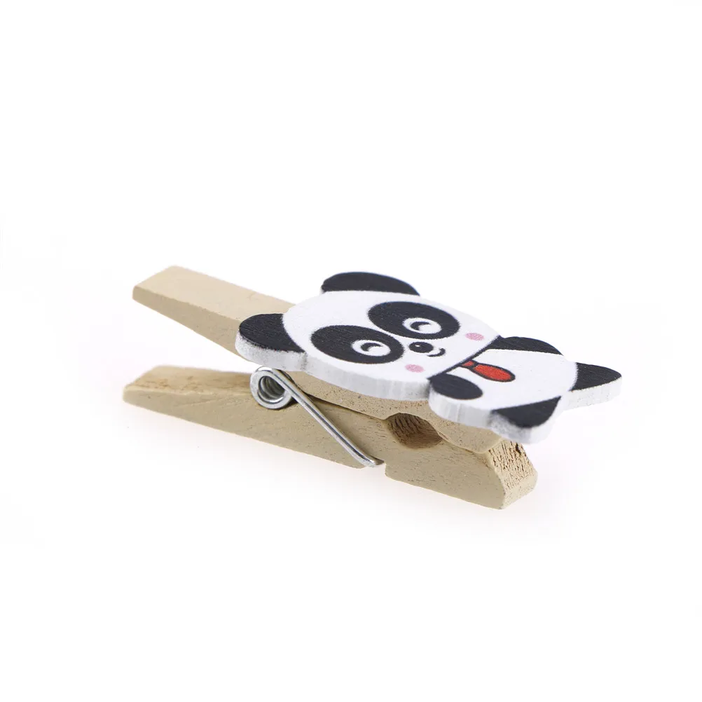 8 шт./лот деревянный зажим для фото Милая панда прищепка картина ремесло зажимы DIY Одежда бумага колышек канцелярские товары