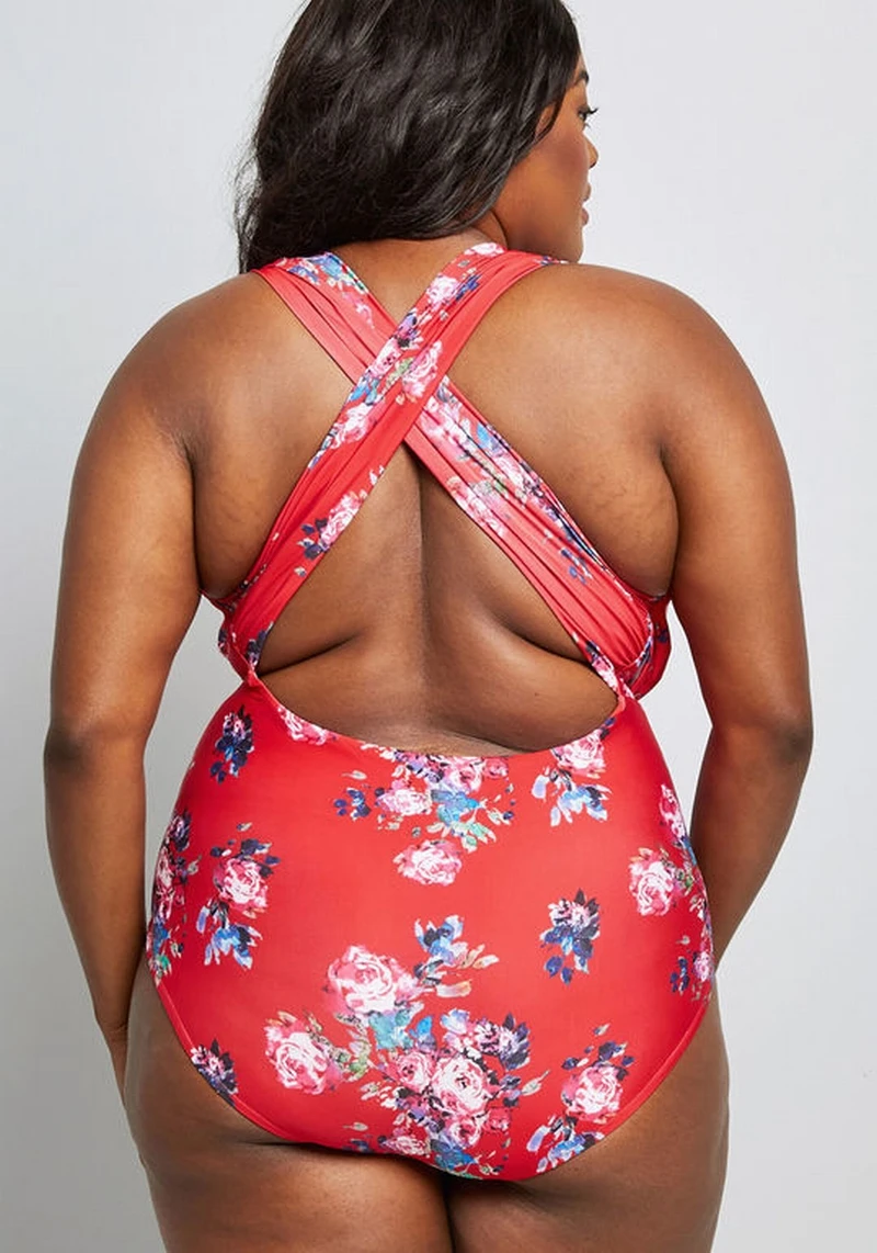 Plus size bodysuit Sexy Women Printed Cross Halter one piece Swimwear Bikini Swiming Suit Beach Biquinis Feminino Swimsuit