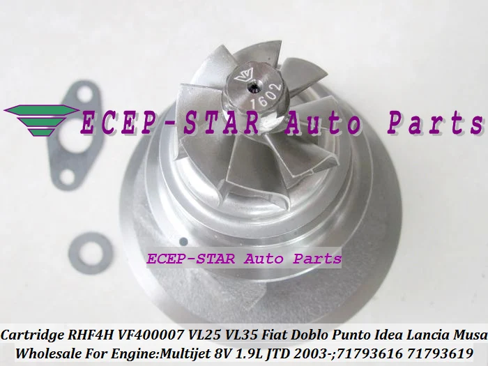 Turbo Cartridge CHRA VL25 VL35 RHF4H VF400007 71793616 71793619 FIAT Doblo Punto 2 Idea Lancia Musa 1.9L JTD Multijet 8V 2003-  (6)