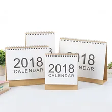 2018 Simple Style Desk Calendar DIY Hand-painted Memorial Paper Table Calendars Weekly Planner Many Styles