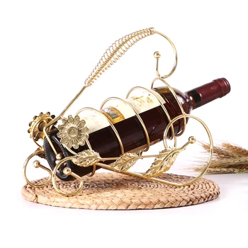 

wine rack Retro Sunflower Shaped Wine Bottle Rack Stand Beer Wine Bottles Holder 1PC