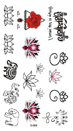 

Waterproof Temporary Tatoo Fake Tattoo Sticker Mandala Lotus Flower Tattoos Tatouage Hand Foot Tatto Art For Men Women Girl